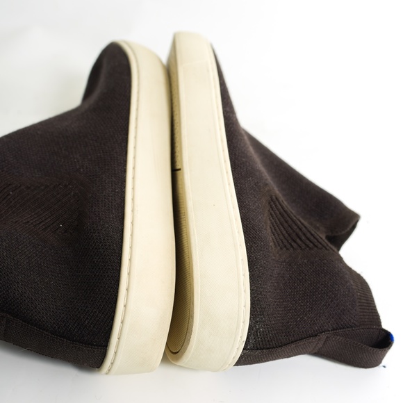 Rothy’s Boots Merino Wool Chelsea Brown and Cream 9.5 - Picture 4 of 15